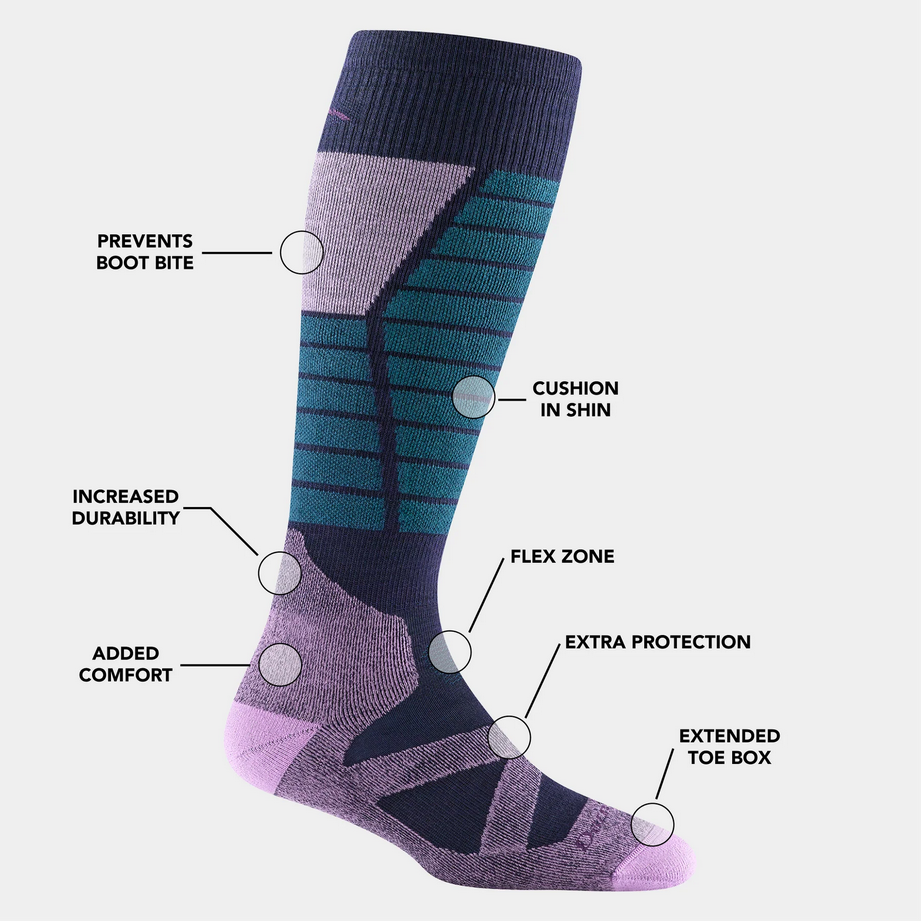 Darn Tough Women's Function X Over-the-Calf Midweight Ski & Snowboard Sock - Winter 2024/2025